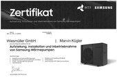 Marvin Kügler, Aufstellung, Installation und Inbetriebnahme von Samsung Wärmepumpen