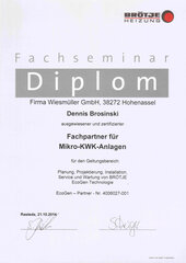 Fachpartner für Mikro-KWK-Anlagen, Dennis Brosinski